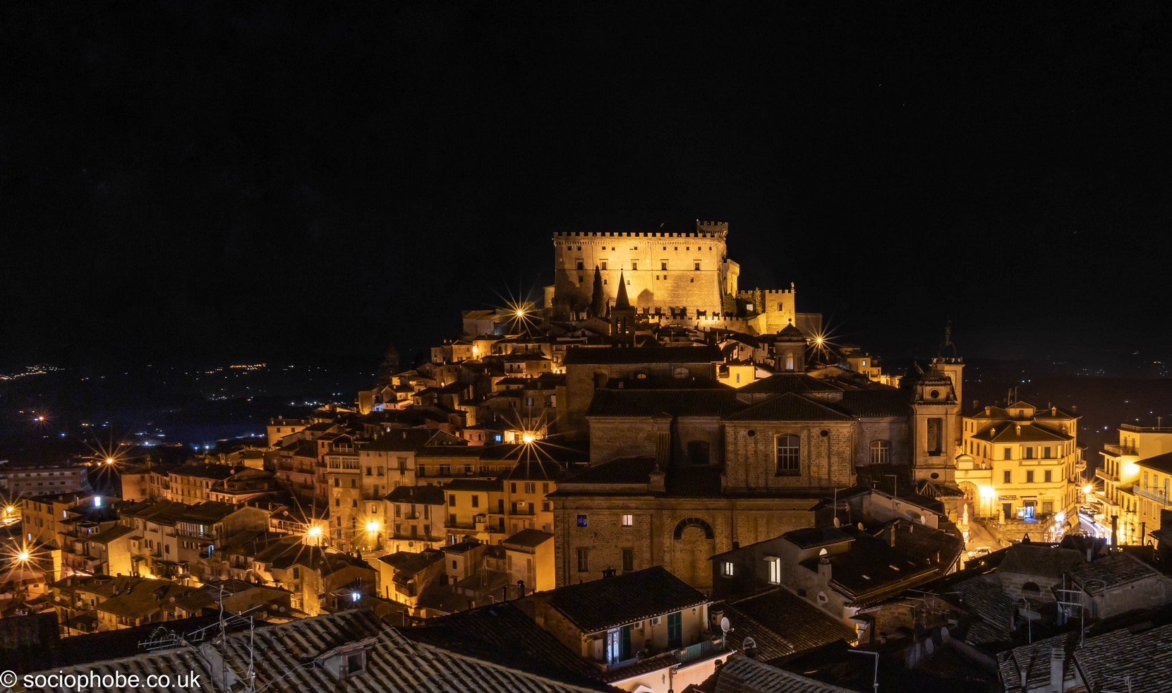 View from Palazzo Catalani in the evening