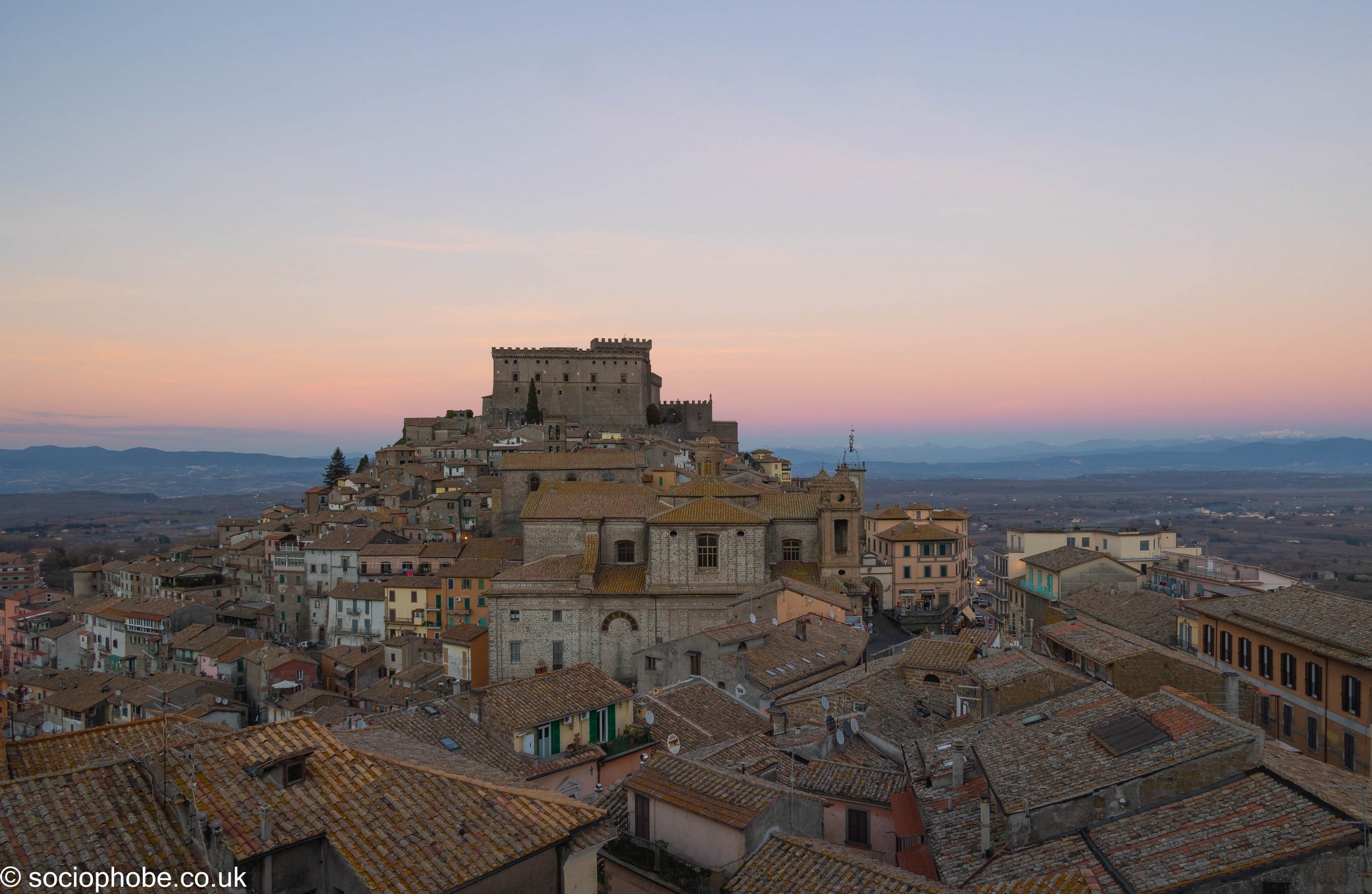 View from Palazzo Catalani in the evening