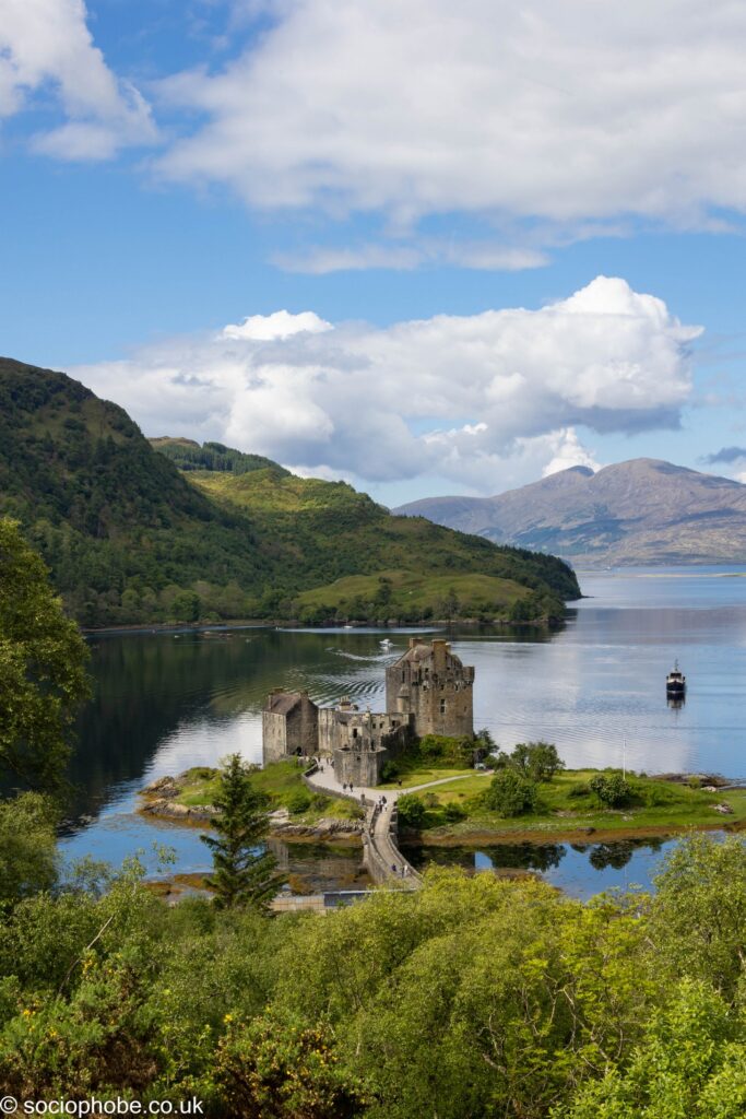 Eilean Donan from the lookout above Dornie