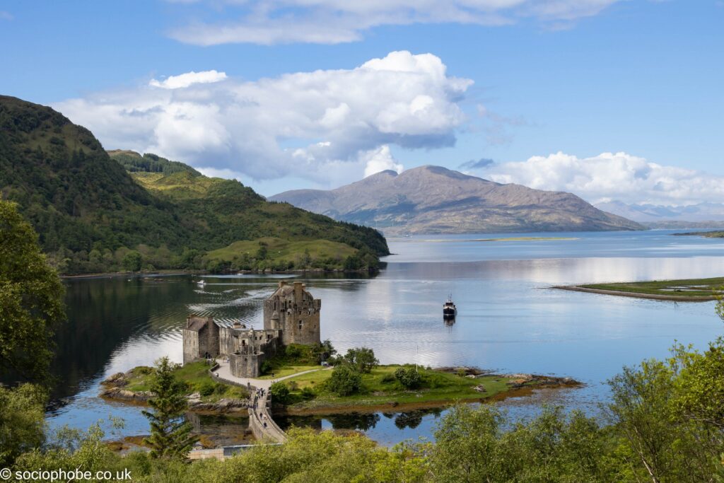 Eilean Donan from the lookout above Dornie