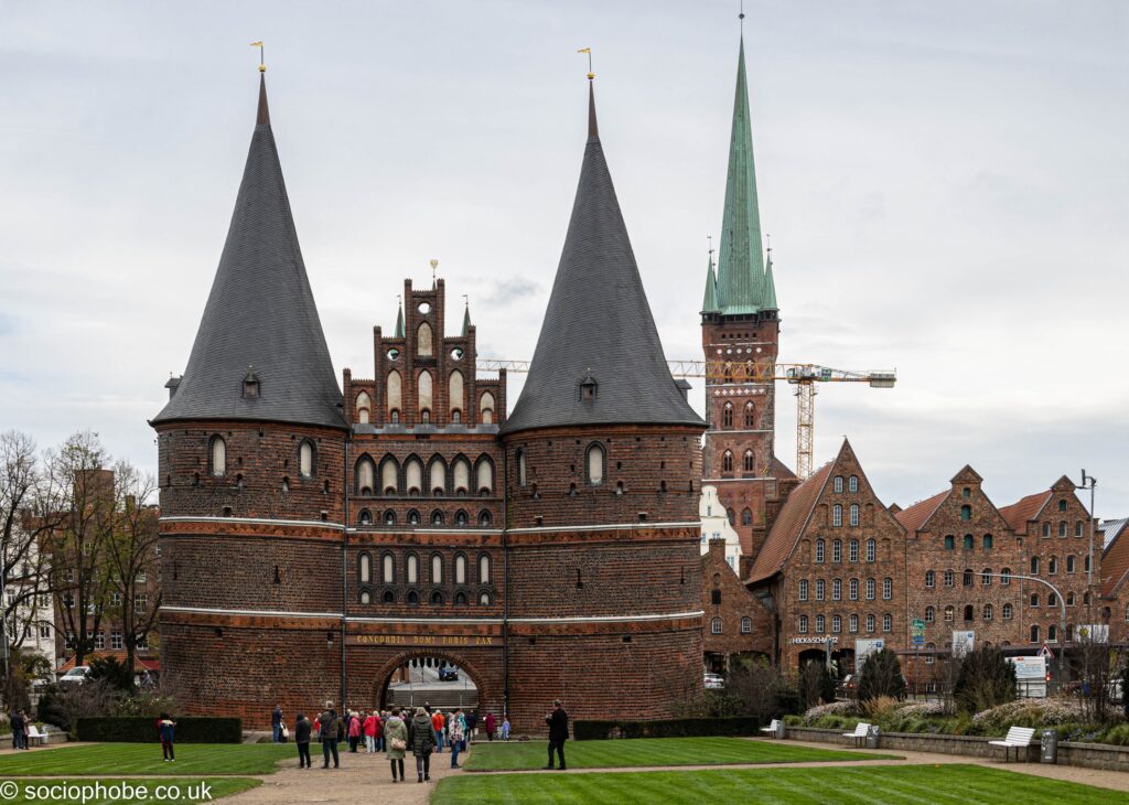 Lubeck Holstentor Gate - view from the new city
