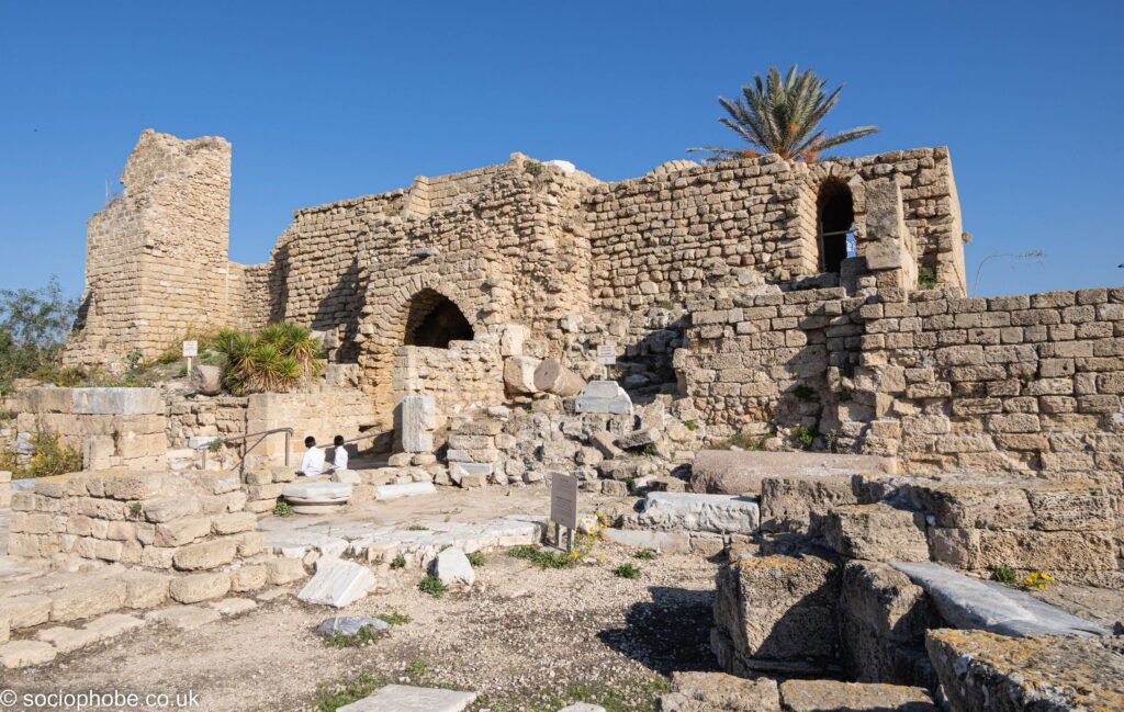 Caesarea City Walls from inside the main gate