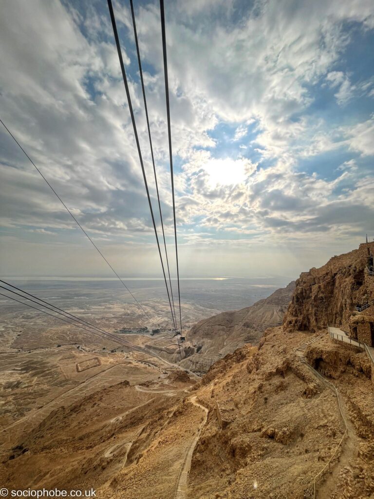 Masada - taking the cable car down