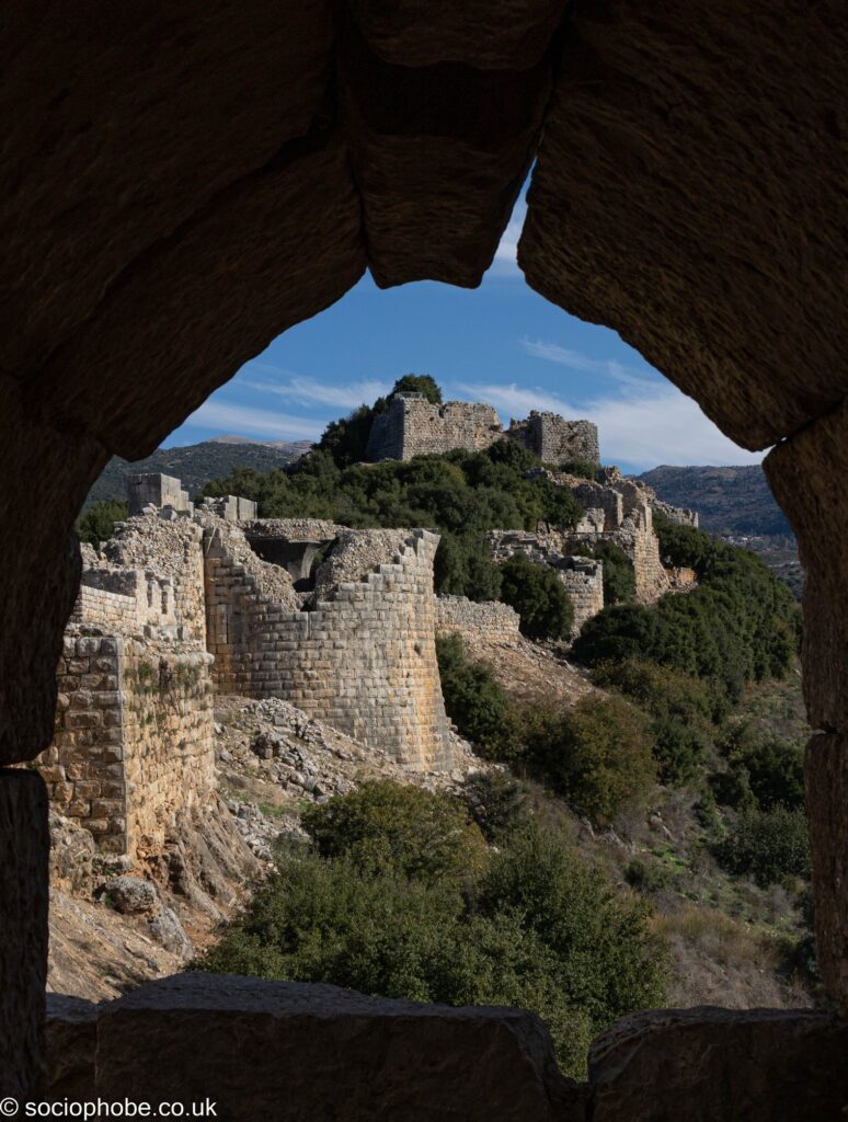 Nimrod Fortress - looking along southern wall