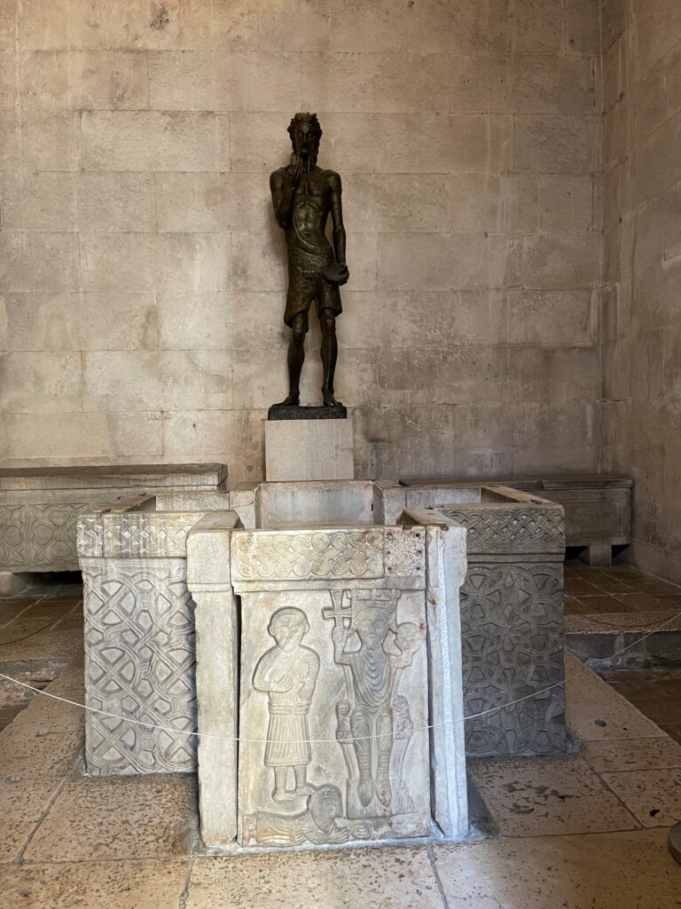 Inside the baptistry