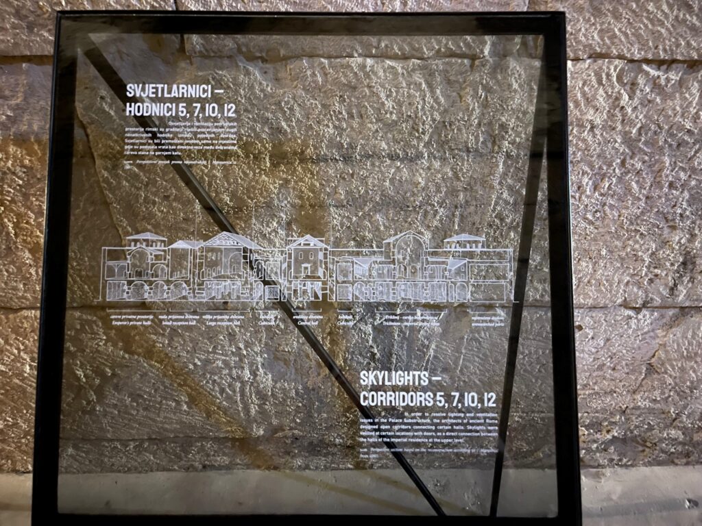 Information board from the Palace basement